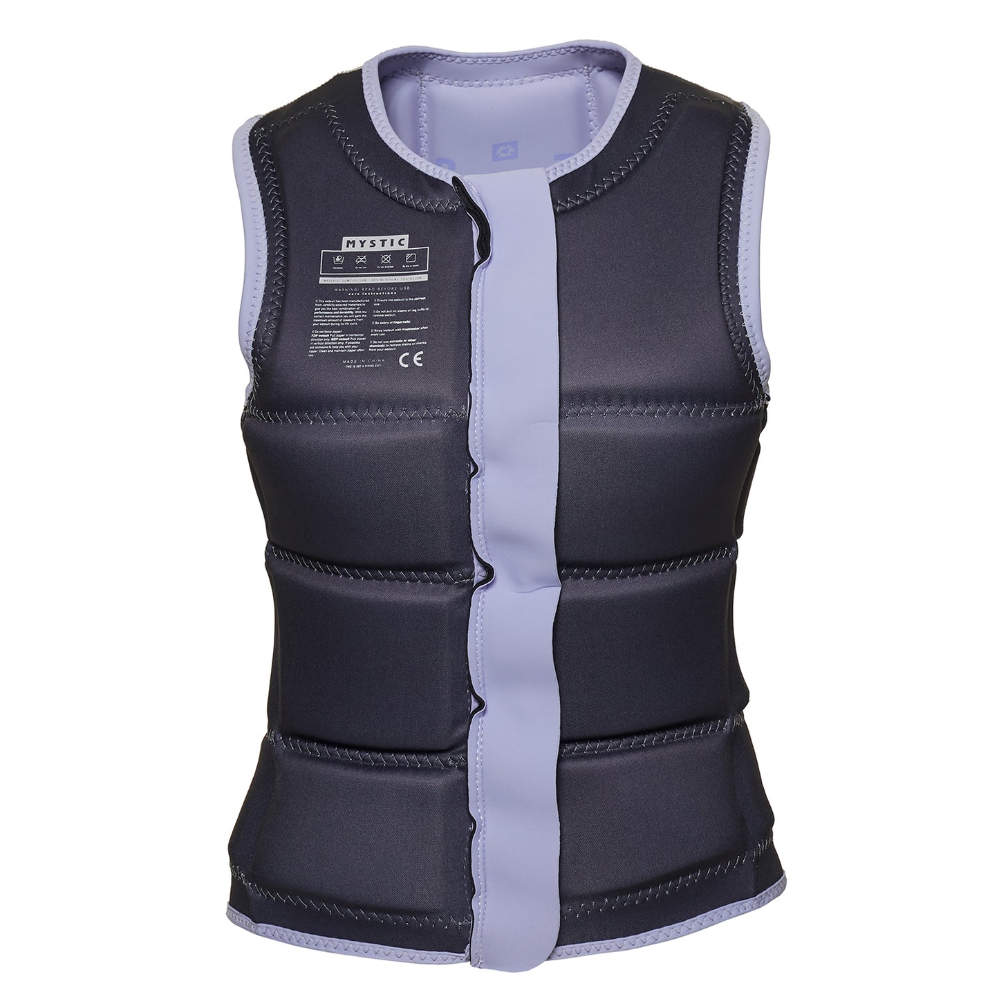  Mystic Womens Star Wake Boarding Front-Zip Impact Vest - Pastel Lilac