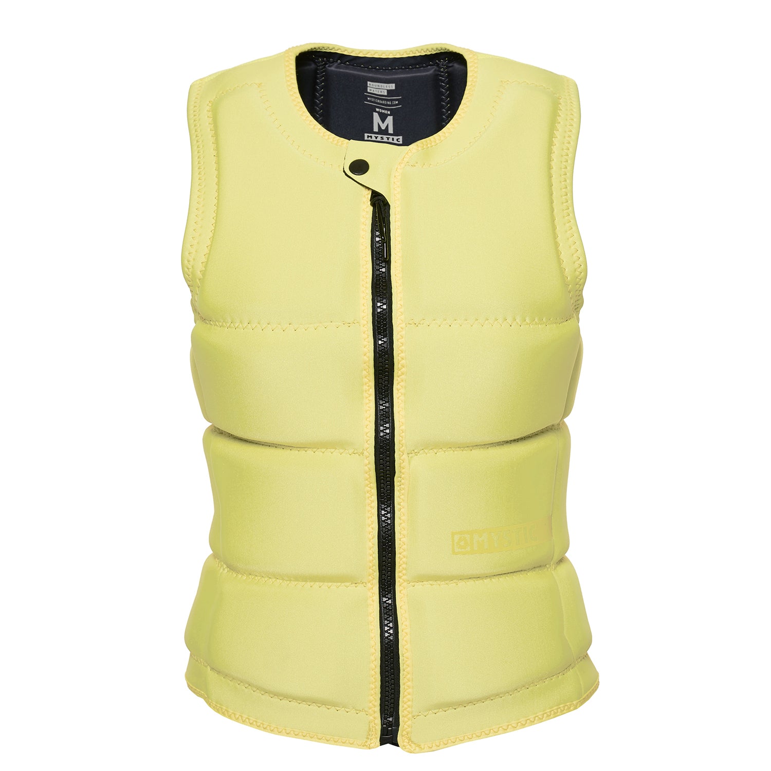  Mystic Womens Star Wake Boarding Front-Zip Impact Vest - Pastel Yellow