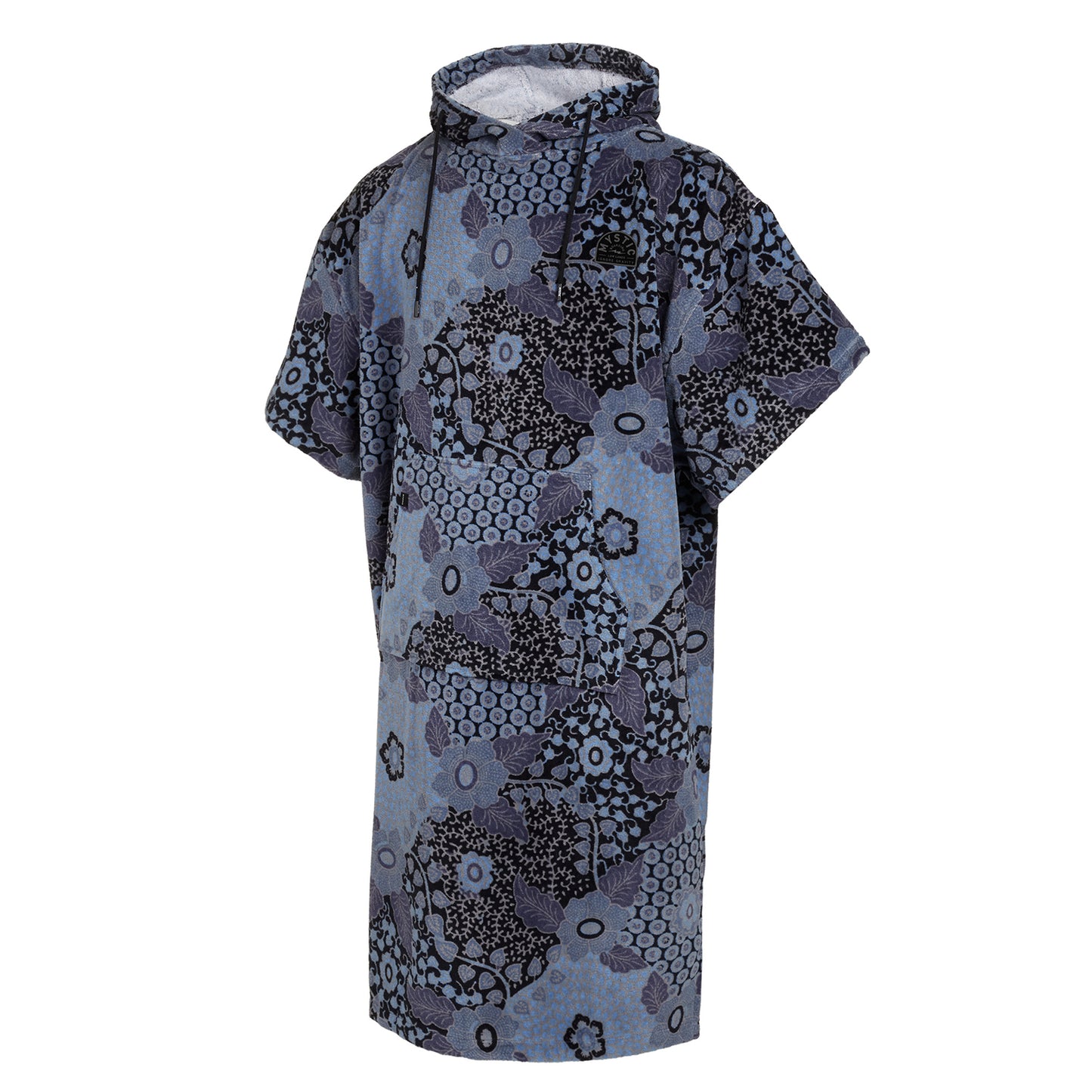  Mystic Velours AOP Poncho - Blue/Black