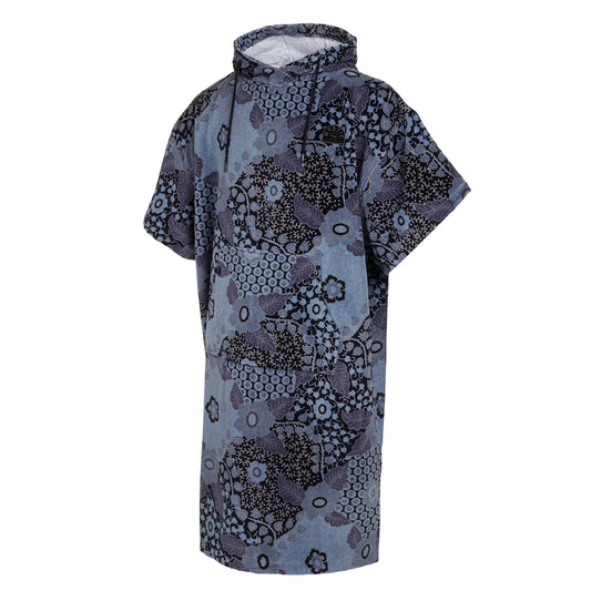  Mystic Velours AOP Poncho - Blue/Black