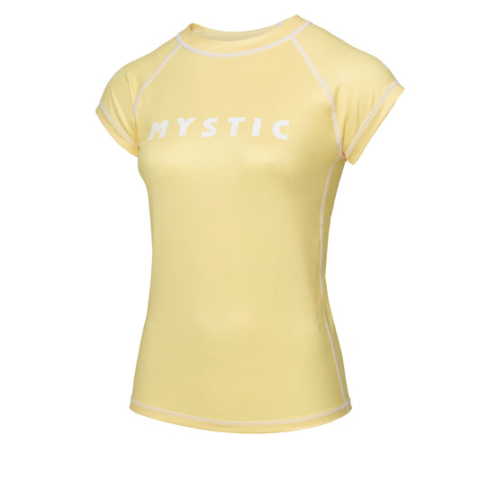  Mystic Womens Star Short-Sleeve Rashvest - Pastel Yellow