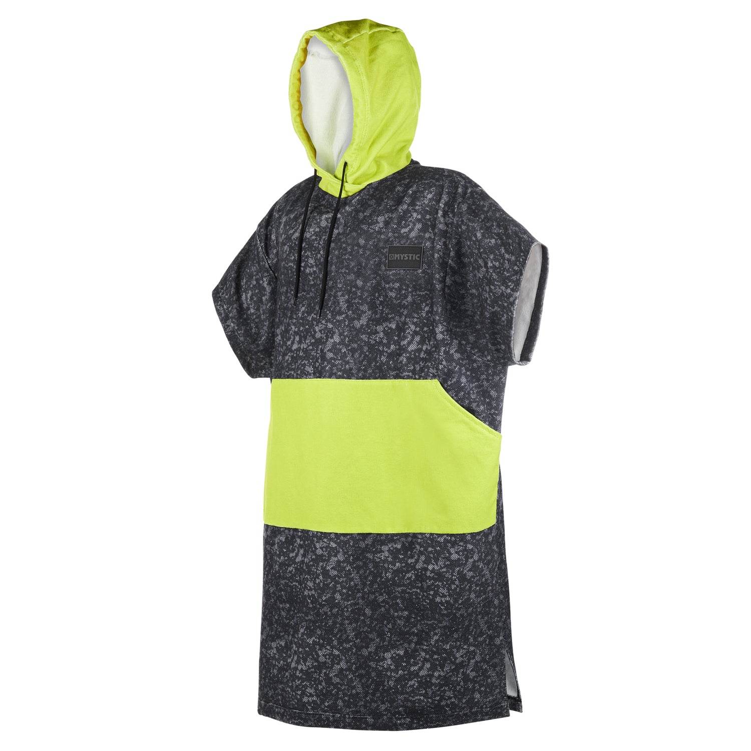  Mystic Poncho / Fleece / Changing Robe - Black/Lime
