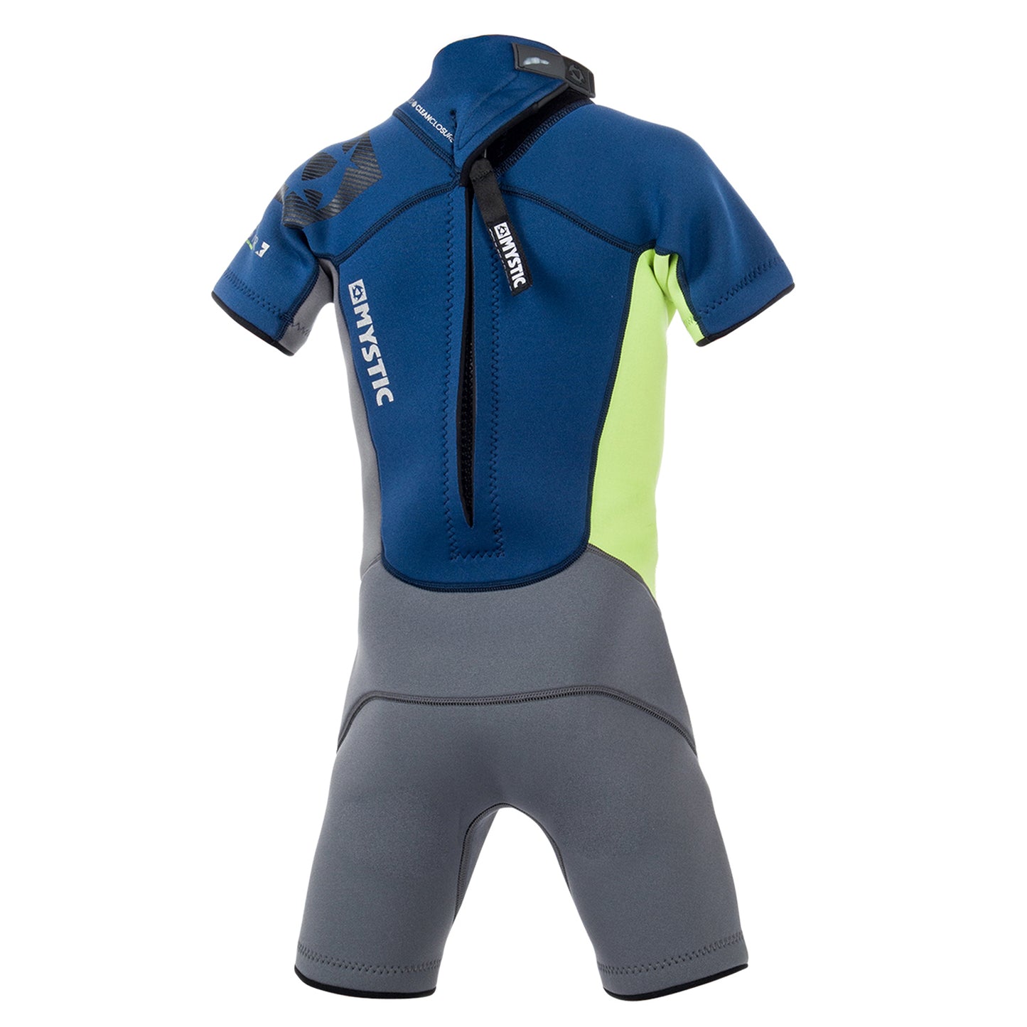  Mystic Kids Star 3/2mm Back-Zip Flatlock Shorty Wetsuit - Navy